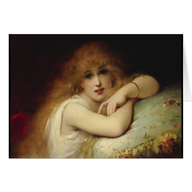 Cartão Uma jovem mulher de significa (Frente Horizontal)