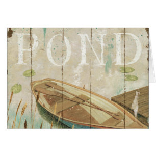 Cartão Uma lagoa do vintage