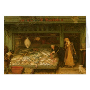 Cartão Uma Loja de Peixeiro por Frederick Walker
