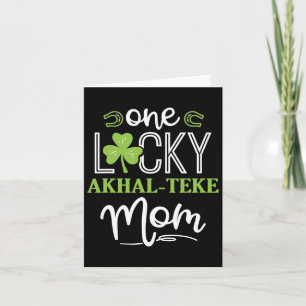 Cartão Uma Lucky Akhal-teke Horse Mãe Irish Horseback Rid