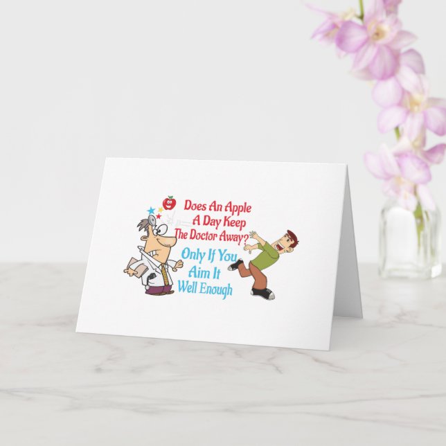 Cartão Uma Maçã Por Dia Mantém O Médico Longe? (Orquídea)