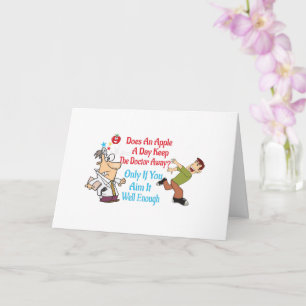 Cartão Uma Maçã Por Dia Mantém O Médico Longe?