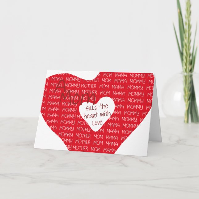 Cartão Uma mãe. (Frente)