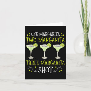 Cartão Uma Margarita Dois Margarira Fotografou Uma Margar