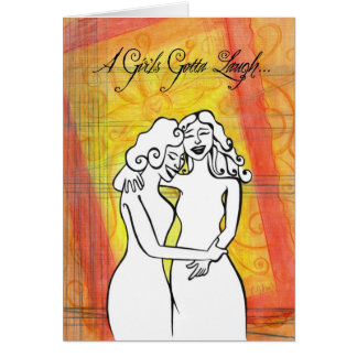 Cartão Uma menina conseguiu rir