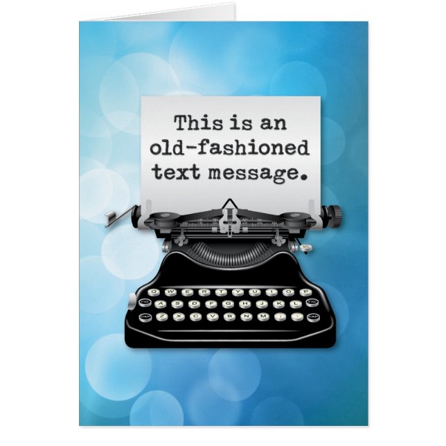Cartão "Uma mensagem de texto antiquado" (Frente)