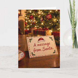 Cartão Uma mensagem do Papai Noel