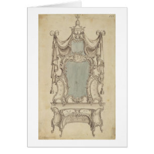 Cartão Uma mesa de "Toylet", do armário Direc de um