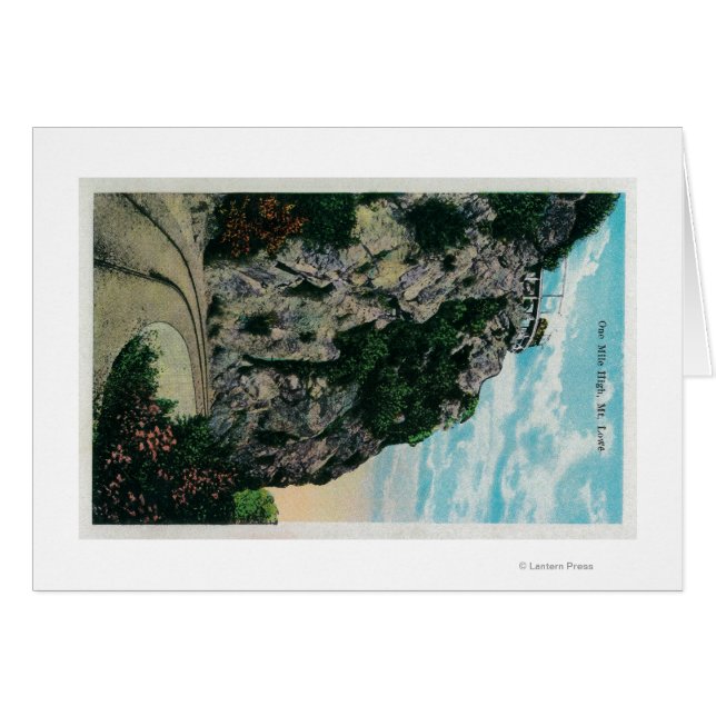 Cartão Uma Milha Alto, no Monte LoweMt. Lowe, CA (Frente Horizontal)