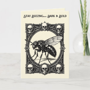 Cartão Uma Mosca Monstruosa Enorme