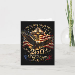 Cartão Uma Nação Sob Deus América 250º Aniversário