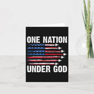 Cartão Uma Nação Sob Deus Bandeira Americana 4 De Julho F