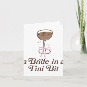 Cartão Uma Noiva Em Um Bit De Arco De Tini