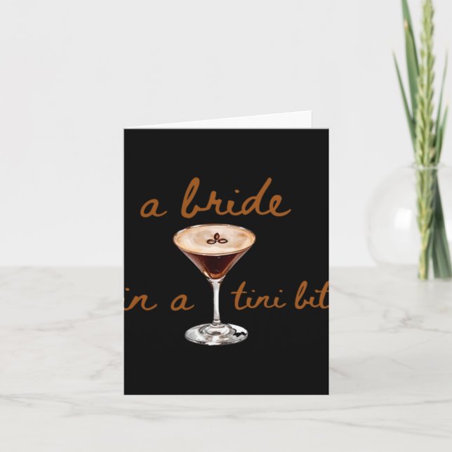 Cartão Uma Noiva Em Um Estilo De Café Tini Bit (Frente)
