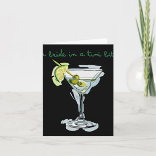 Cartão Uma Noiva Em Uma Noiva Pequena Tail Martini Bachel