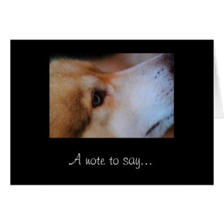 Cartão Uma nota a dizer...