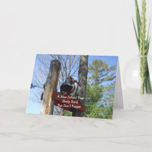 Cartão Uma Nova Cena de Ano Escolar
