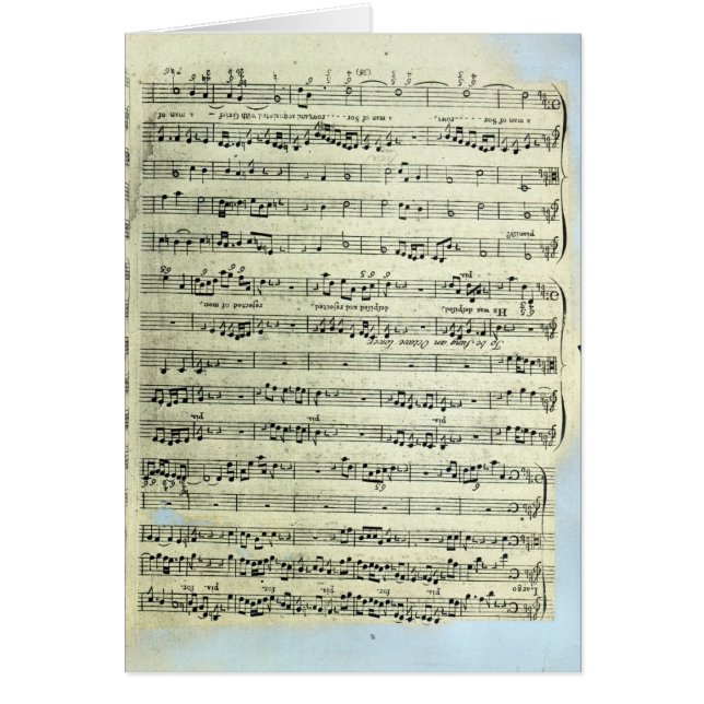 Cartão Uma página de uma das únicas duas cópias (Frente)