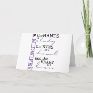 Cartão Uma parteira deve possuir....