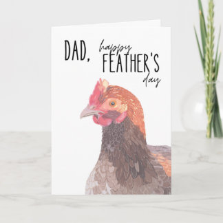 Cartão Uma placa de Dia de os pais de frango