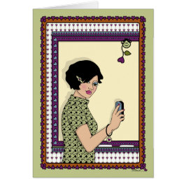 Cartão Uma placa 'Slate_A_Greeting' limpa