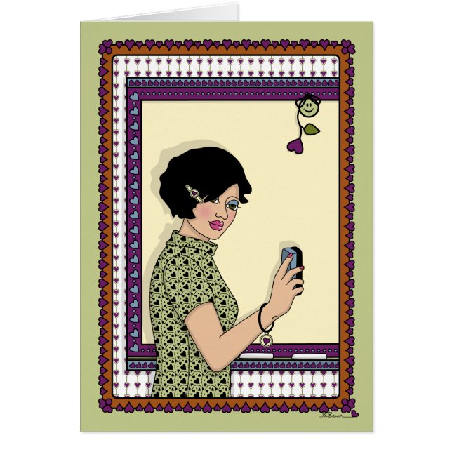 Cartão Uma placa 'Slate_A_Greeting' limpa (Frente)