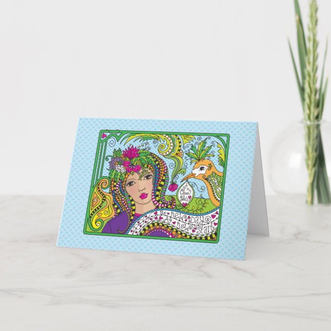 Cartão Uma placa 'Slate_Greeting' limpa (Frente)