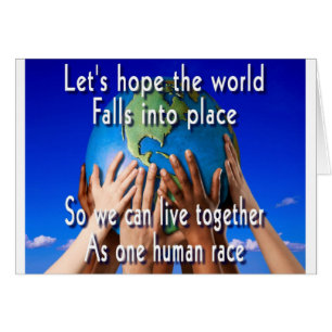 Cartão Uma raça humana