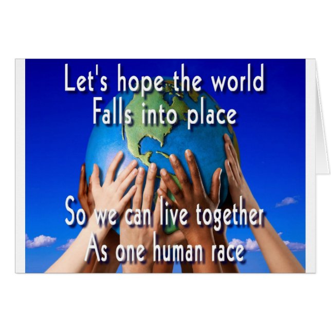 Cartão Uma raça humana (Frente Horizontal)