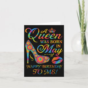 Cartão Uma Rainha Foi Nascer Em Maio Feliz Aniversário Pa