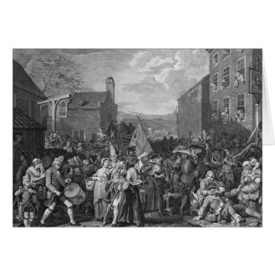 Cartão Uma representação do março das guardas