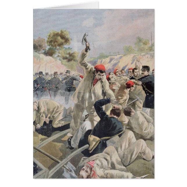 Cartão Uma revolta de anarquistas franceses em Guyana (Frente)