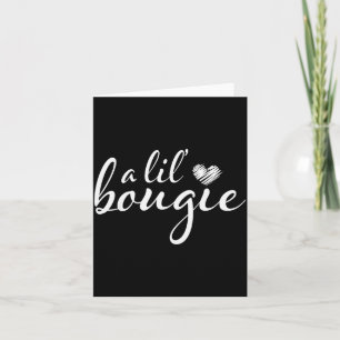 Cartão Uma Roupa Feminina Engraçada Um Pouco Bougie 
