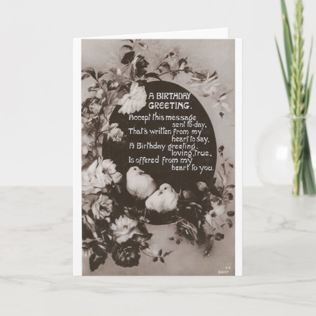 Cartão Uma Saudação de Aniversário (Frente)