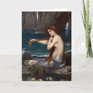 Cartão Uma Sereia   John William Waterhouse