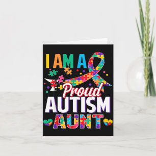 Cartão Uma Tia Orgulhosa do Autismo Peça do Quebra-cabeça
