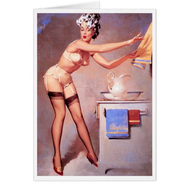 Cartão Uma Toalha, por favor, encaixe (Frente)