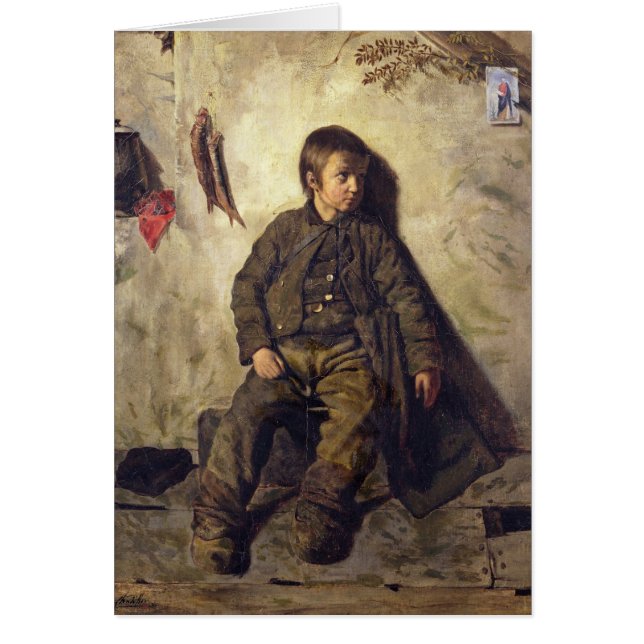 Cartão Uma varredura de chaminé de Sabóia, 1832 (Frente)