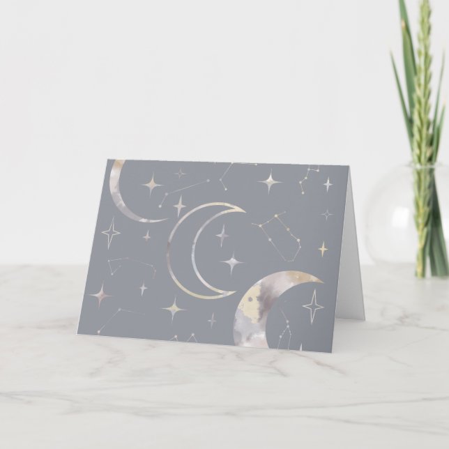 Cartão Uma vez na Lua Azul (Frente)