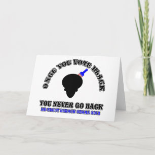 Cartão Uma vez que você voto Preto-ReElect Barack Obama