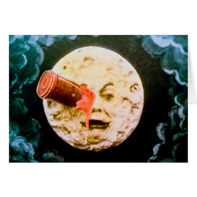 Cartão Uma viagem à lua (Frente Horizontal)