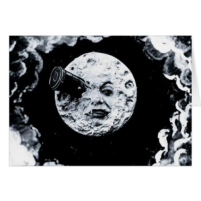 Cartão Uma viagem à lua (Frente Horizontal)