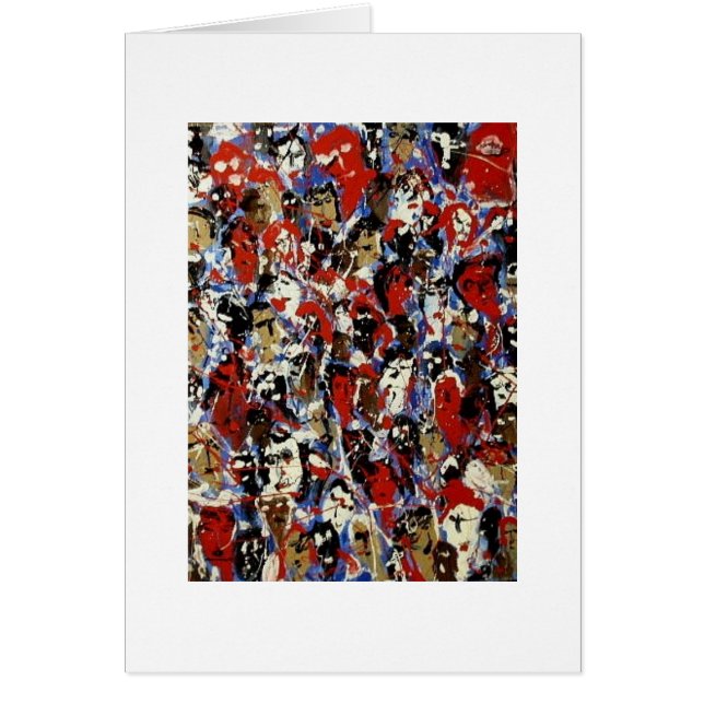 Cartão "Uma vibração mundial" - Unidade global de placa d (Frente)