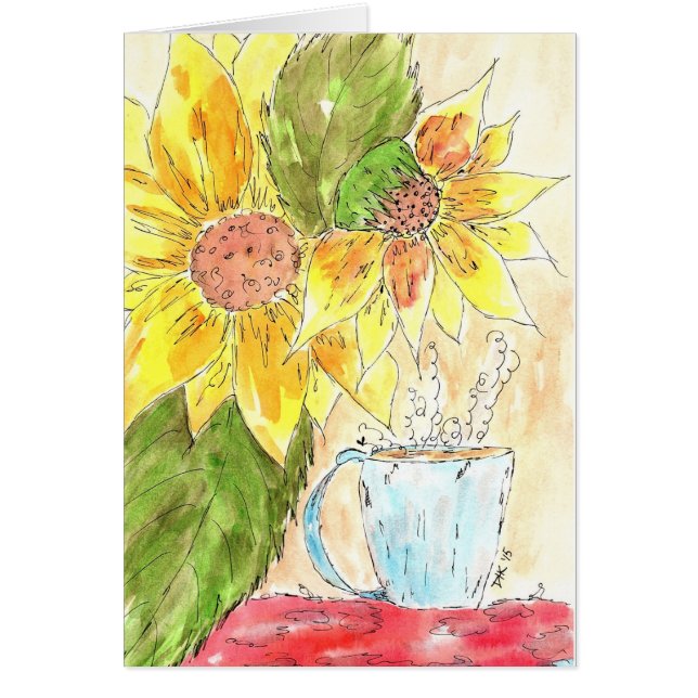 Cartão Uma vida sem girassóis! (Frente)