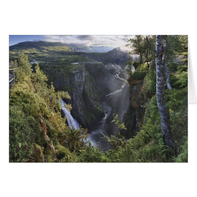 Cartão Uma visão à noite - Hordaland, Noruega (Frente horizontal)