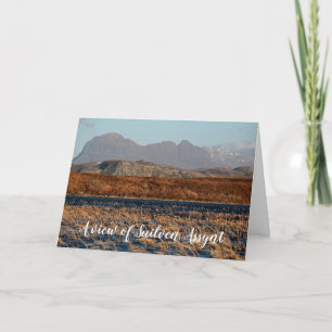 Cartão Uma visão de Suilven, Assynt, personalizada