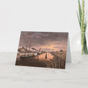 Cartão Uma visão do rio Aura em Turku