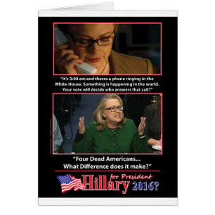 Cartão Uma visão sarcástica de Hillary para o President