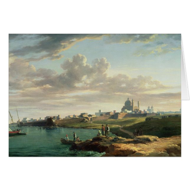 Cartão Uma vista de Montevideo (Frente Horizontal)