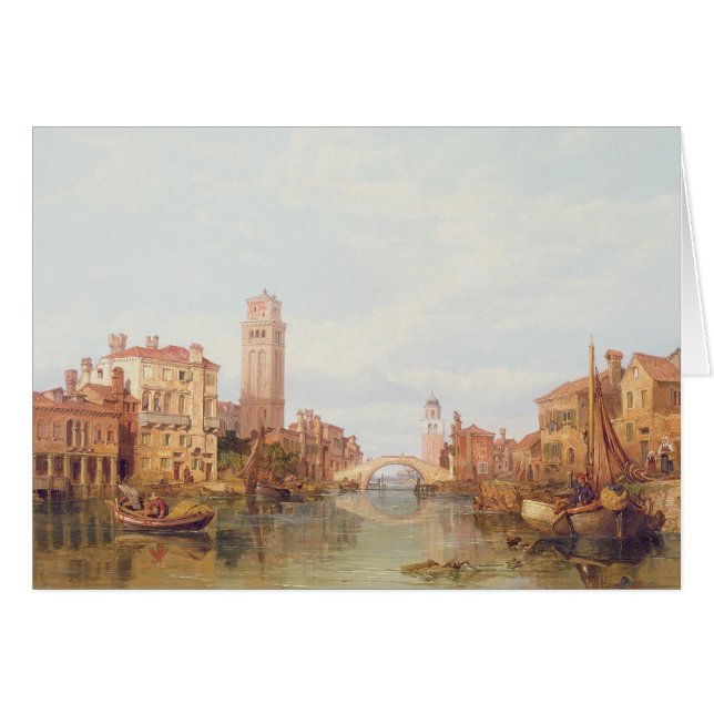 Cartão Uma vista de Verona, 1848 (óleo em canvas) (Frente Horizontal)